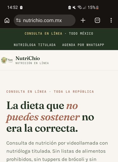 Captura de pantalla de NutriChío